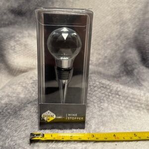 Dashing Fine Gifts Crystal Wine Stopper Elegant Clear Design With Gift Package